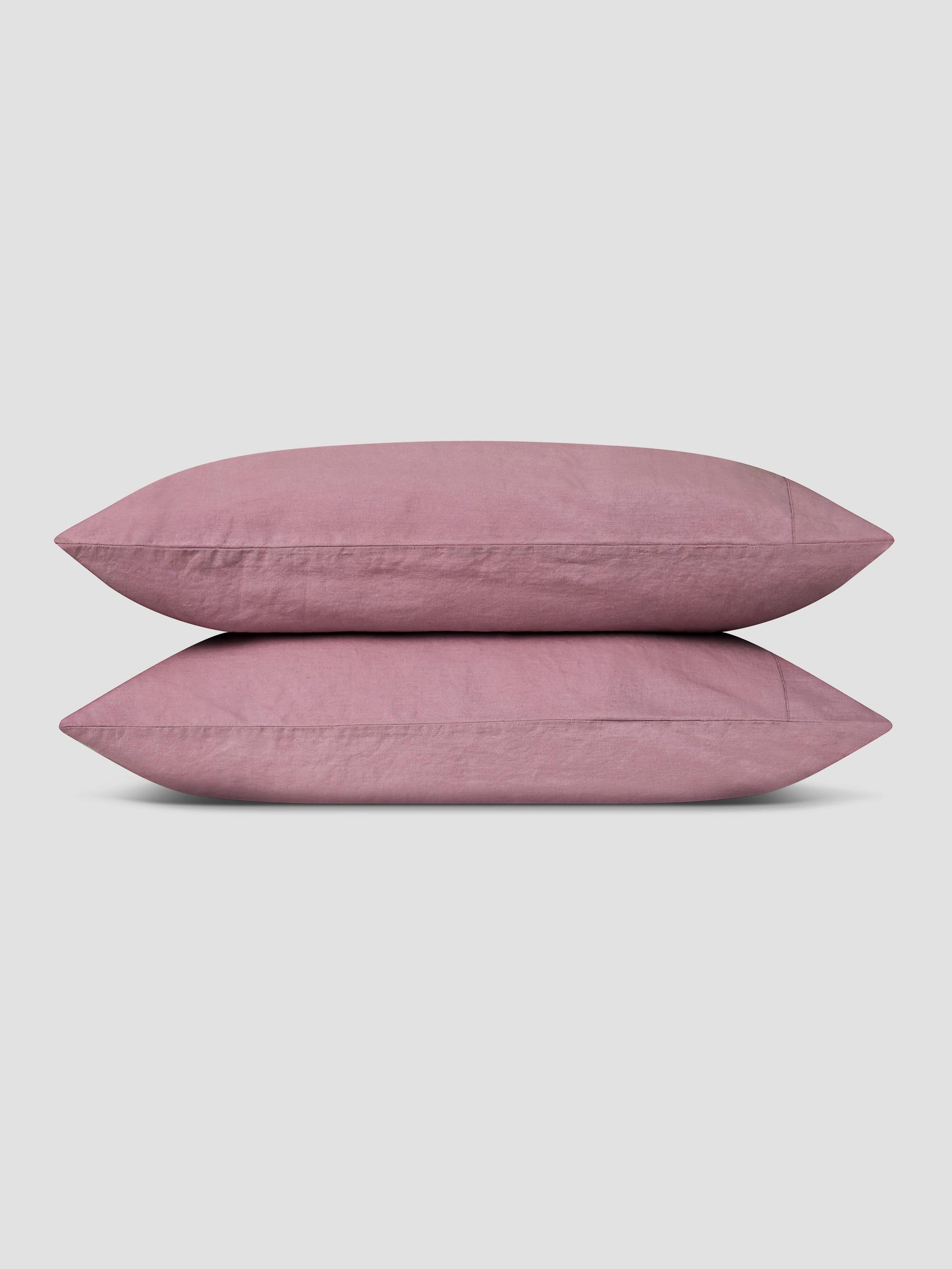 Raspberry Linen Blend Pillowcase (Pair)