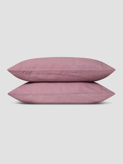 Raspberry 100% Linen Pillowcases (Pair) - alternate image