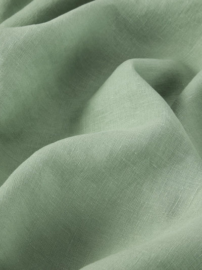 Sage Green 100% Linen Flat Sheet - Piglet in Bed US