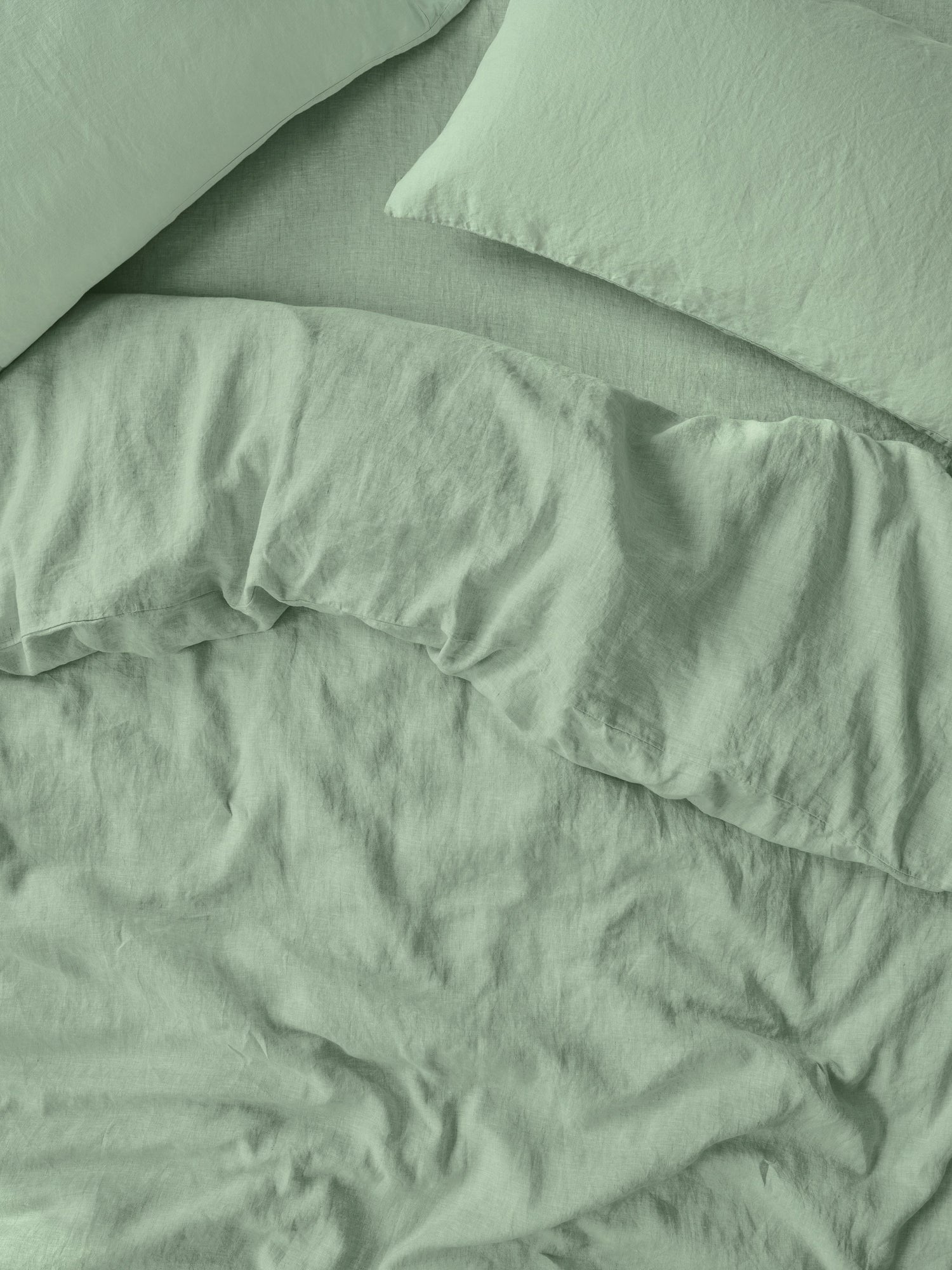 Green Linen Bedding