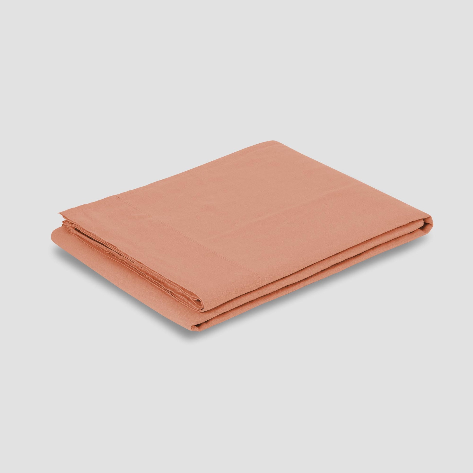 Warm Clay Linen Blend Flat Sheet