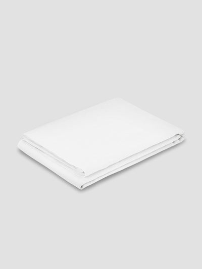 White 100% Linen Flat Sheet - alternate image