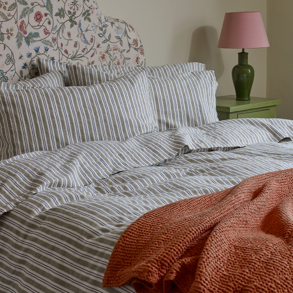 Thyme Somerley Stripe Linen Bedding