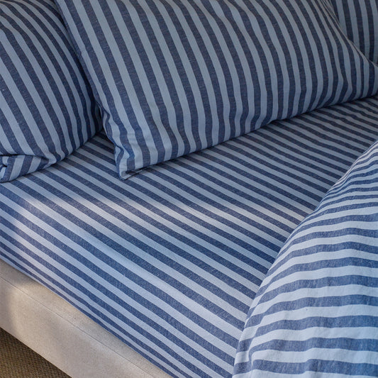 Linen Blend Fitted Sheet Archive Piglet in Bed US