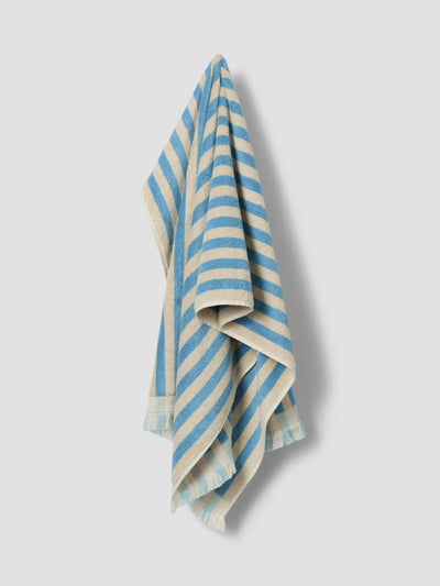 Coastal Blue Pembroke Stripe Cotton Towels