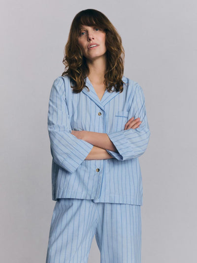 Favorite Stripe Cotton Cropped Pajama Set