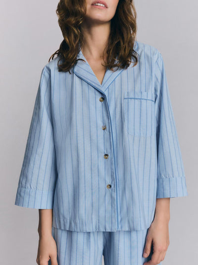 Favorite Stripe Cotton Cropped Pajama Set - alternate image