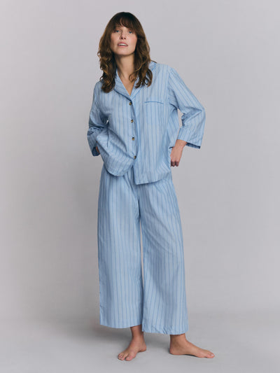 Favorite Stripe Cotton Cropped Pajama Set