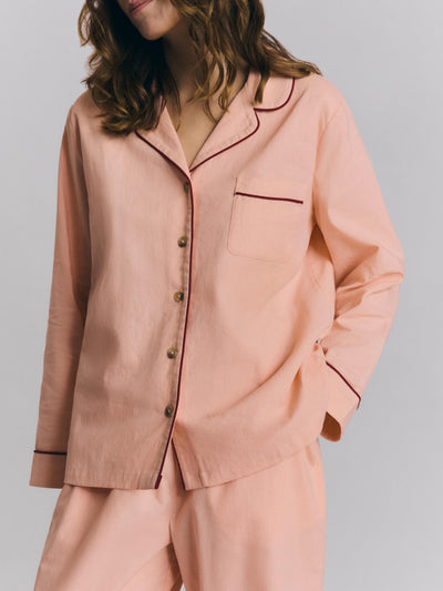 Rose Linen Blend Pajama Pants Set