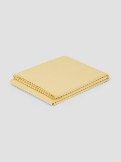 Butter Yellow Linen Blend Flat Sheet - alternate image