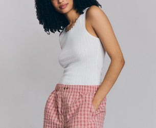 Dusty Pink & Rose Gingham Cotton Boxer Shorts