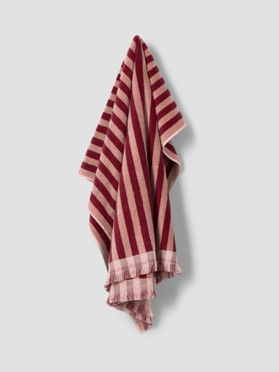 Rhubarb & Rose Pembroke Stripe Cotton Towels - alternate image