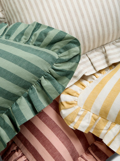 Group image Pembroke Stripe Frill Linen Blend Filled Cushions