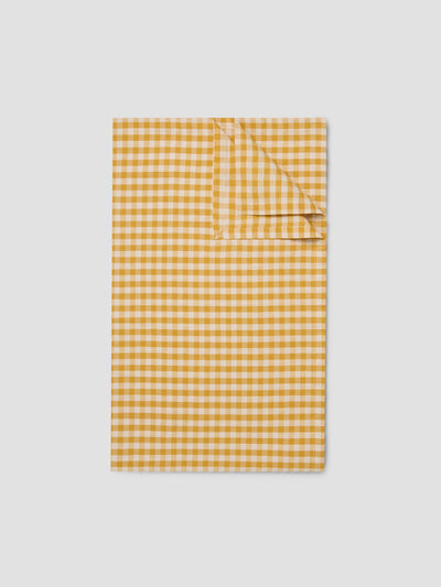 Honey Gingham Linen Blend Tablecloth - alternate image