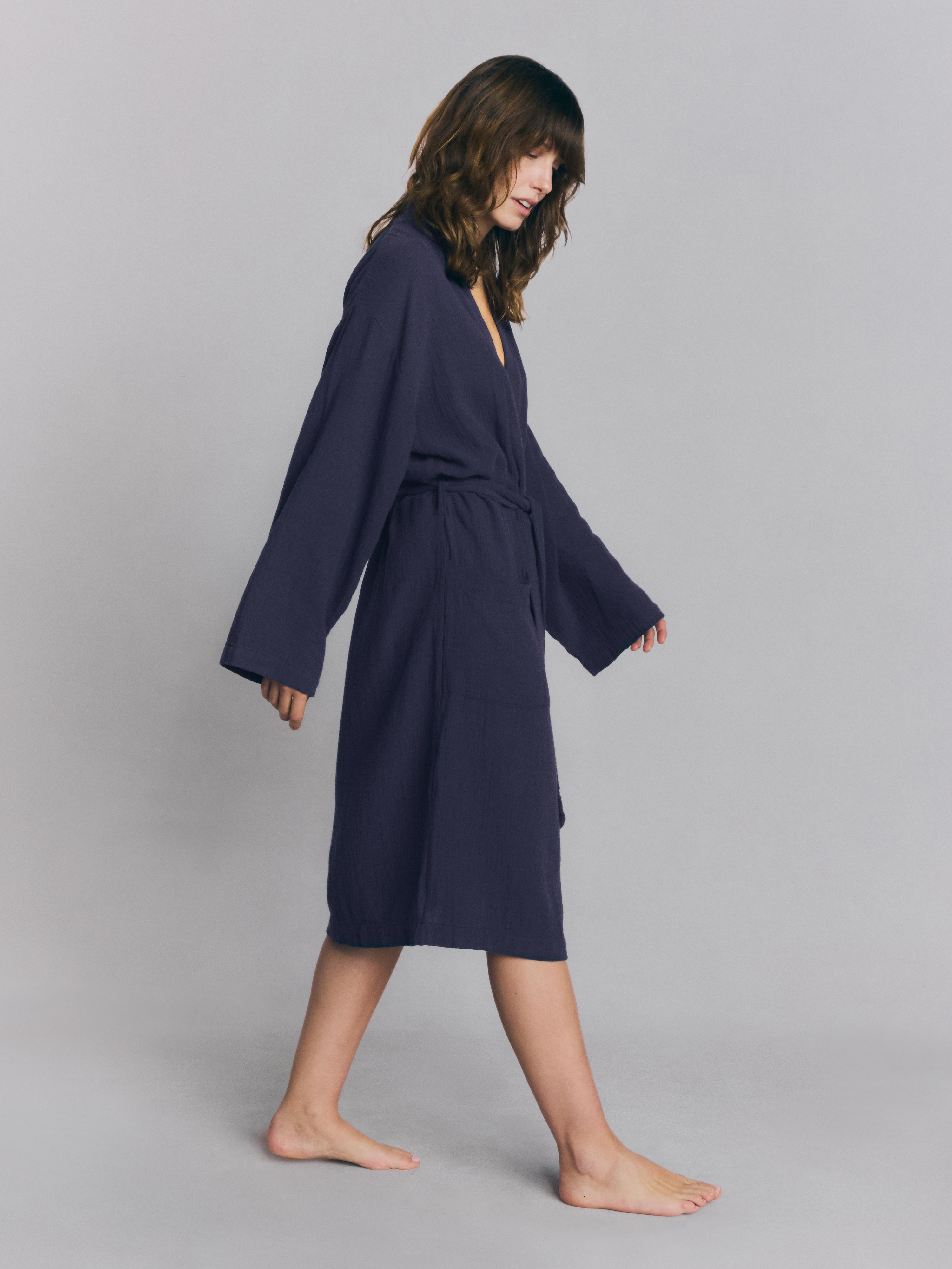 Atlantic Cotton Gauze Robe | Piglet in Bed US