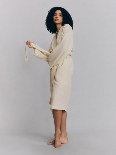 Pearl Cotton Gauze Robe - alternate image