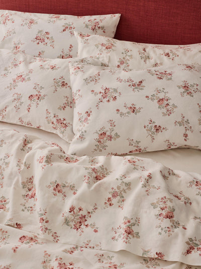 Dusty Pink Heirloom Rose Linen Blend Pillowcases (Pair) - alternate image