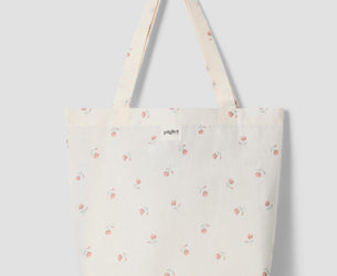 Pearl Posy Bud Linen Blend Tote Bag