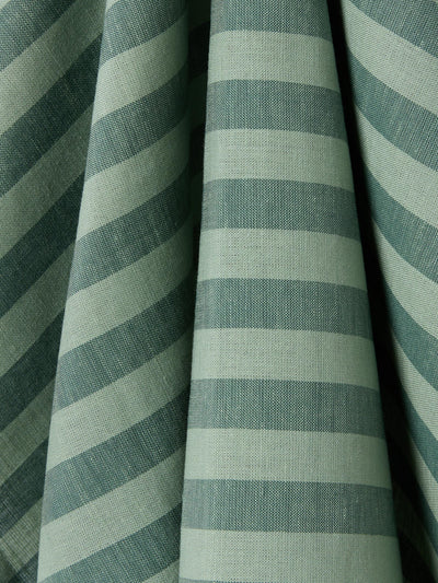 Pine Green Pembroke Stripe Linen Blend Tea Towel - alternate image