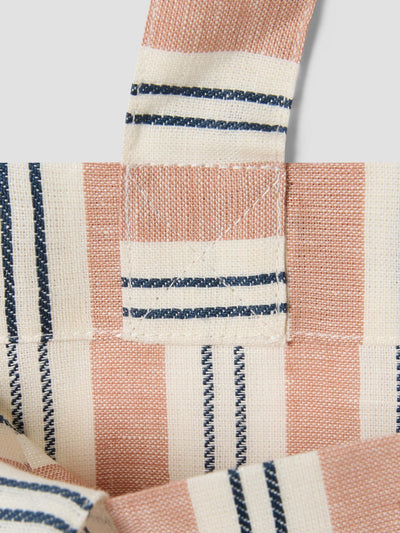 Warm Clay Somerley Stripe Linen Blend Tote Bag - alternate image
