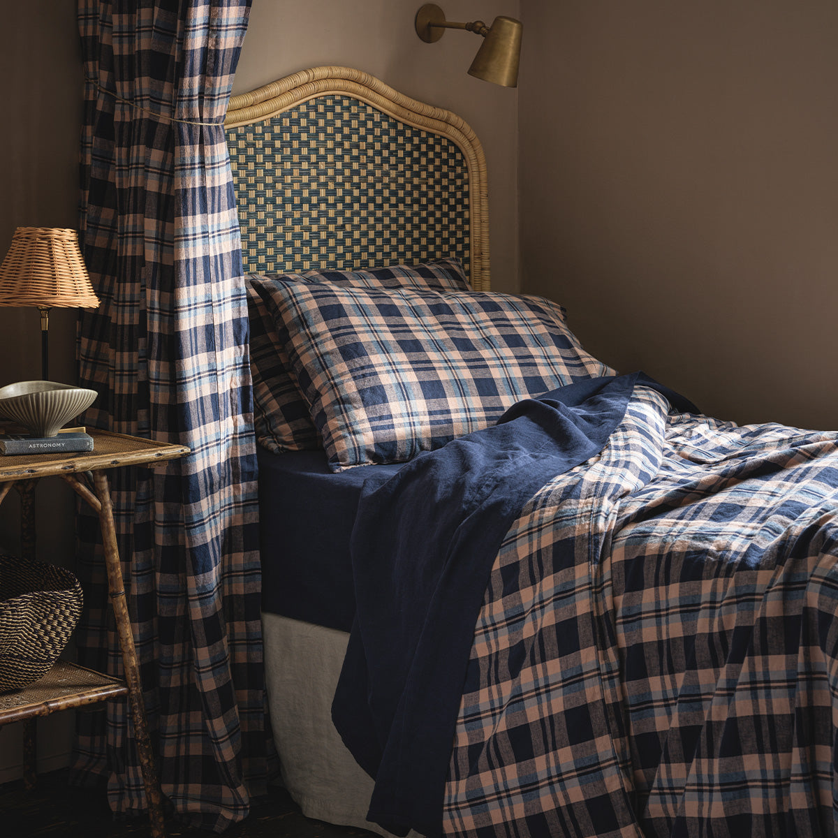 Dallington Plaid Linen Blend Bedding