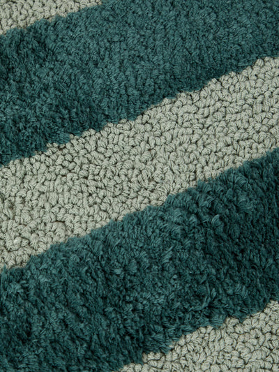 Pine Green Pembroke Stripe Cotton Bath Mat