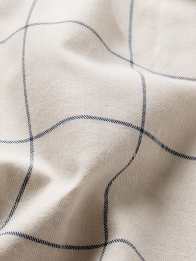 Dream Blue Burlow Plaid Washed Cotton Percale Pillowcases (Pair)