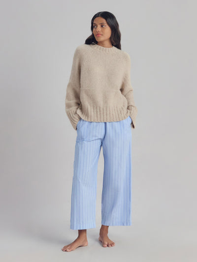 Cream Crew Neck Wool Jumper