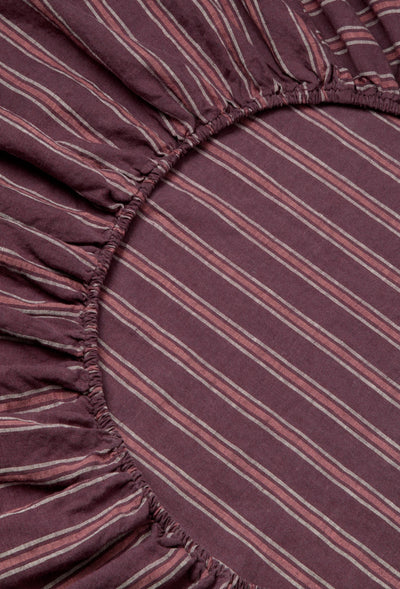 Berry Walderton Stripe 100% Linen Fitted Sheet - alternate image