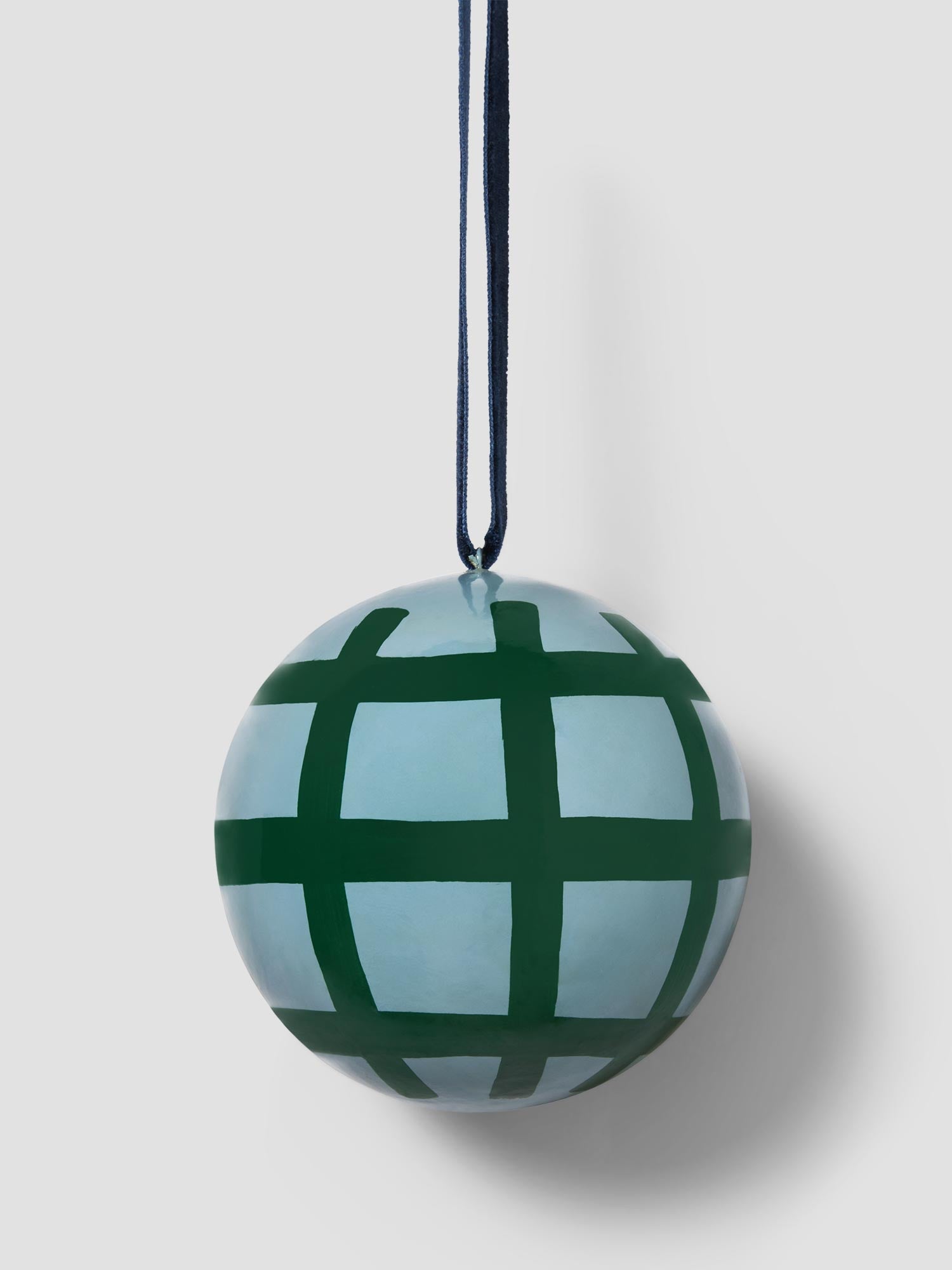 Fern Green & Dusk Blue Christmas Bauble