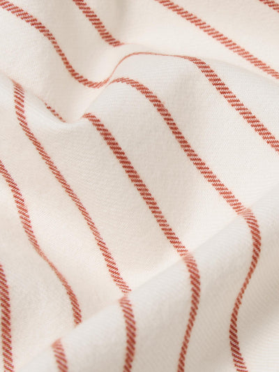 Red Clayton Stripe Flannel Cotton Pillowcases (Pair)