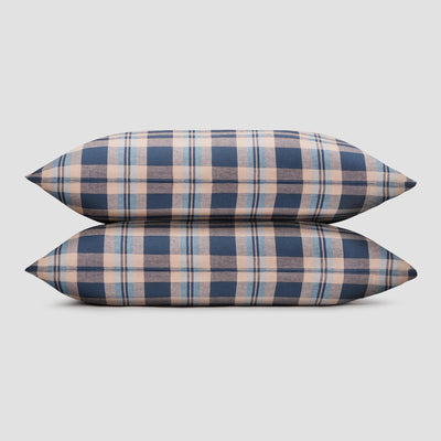 Atlantic Dallington Plaid Linen Blend Pillowcase (Pair) - alternate image