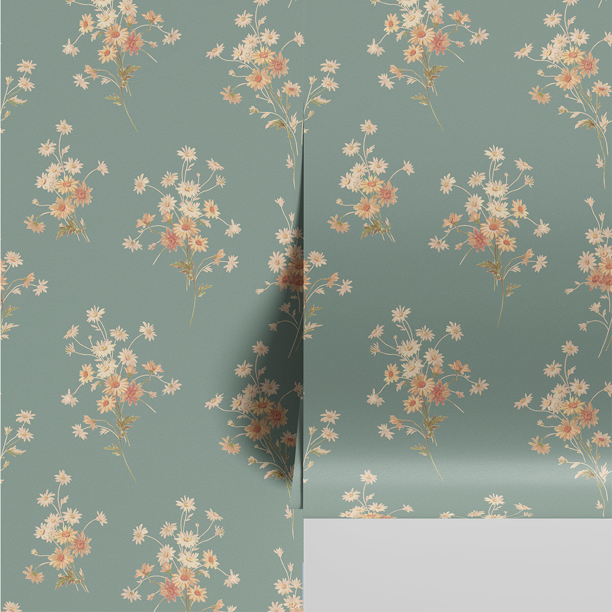 Daisy Bouquet Pattern Wallpaper