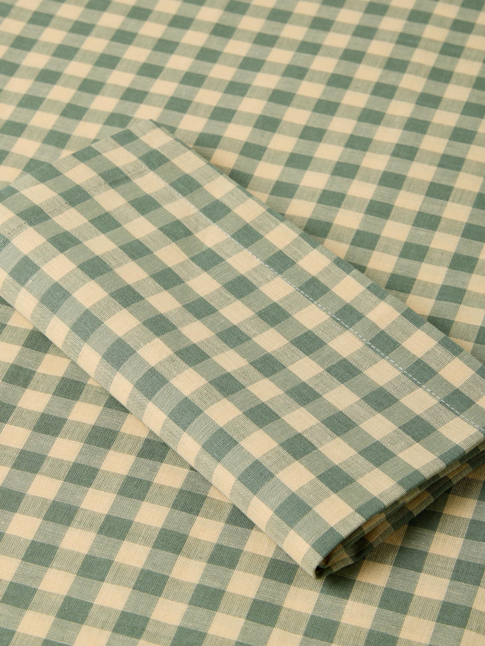 Green and yellow checkered fabric