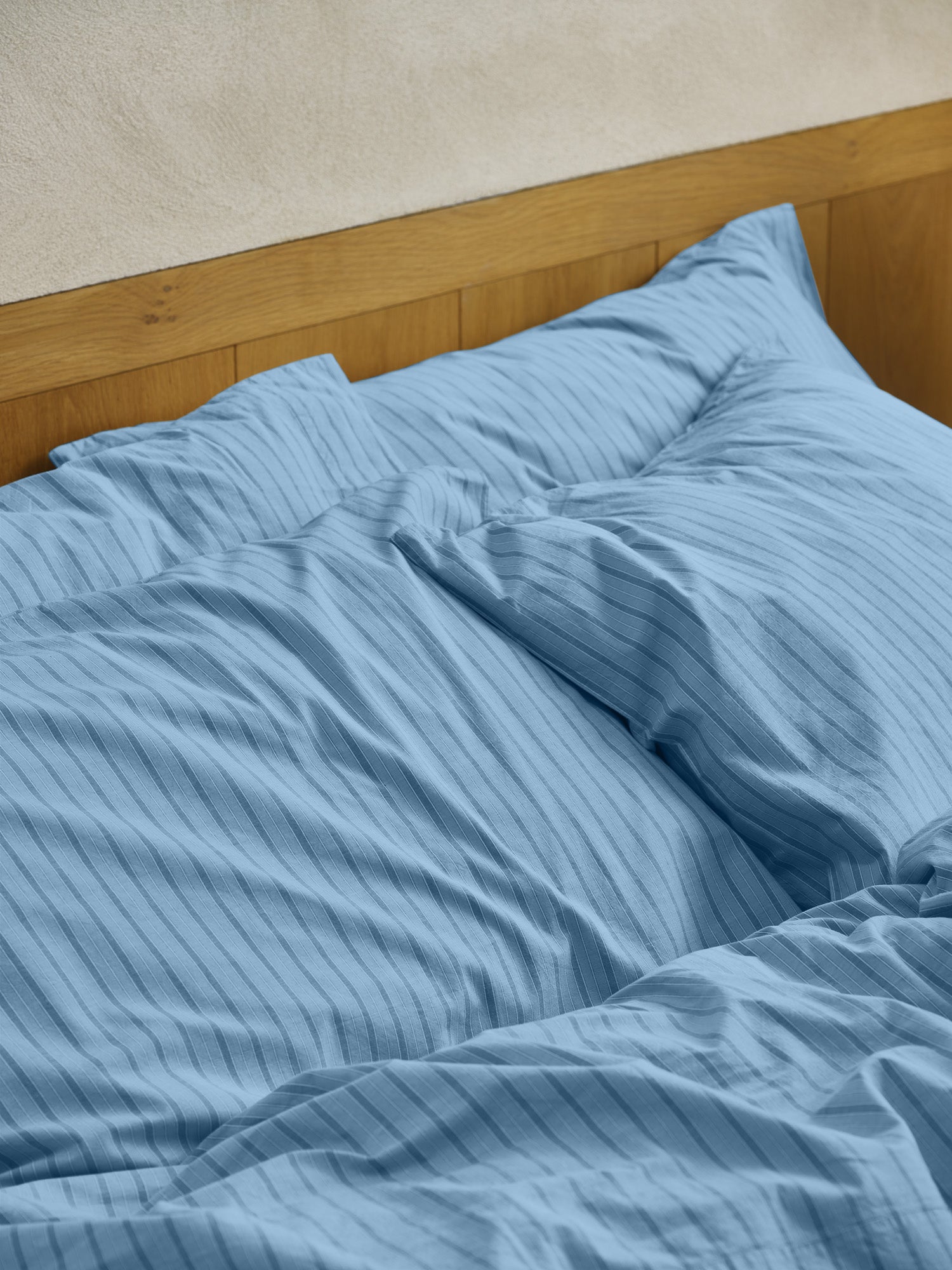 Pale Blue Favorite Shirt Stripe Cotton Pillowcases (Pair)