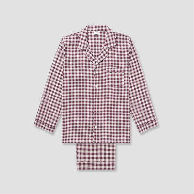 Men's Berry Gingham Pajama Set