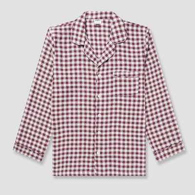 Men's Berry Gingham Pajama Shirt - alternate image