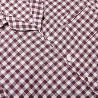 Men's Berry Gingham Pajama Shirt