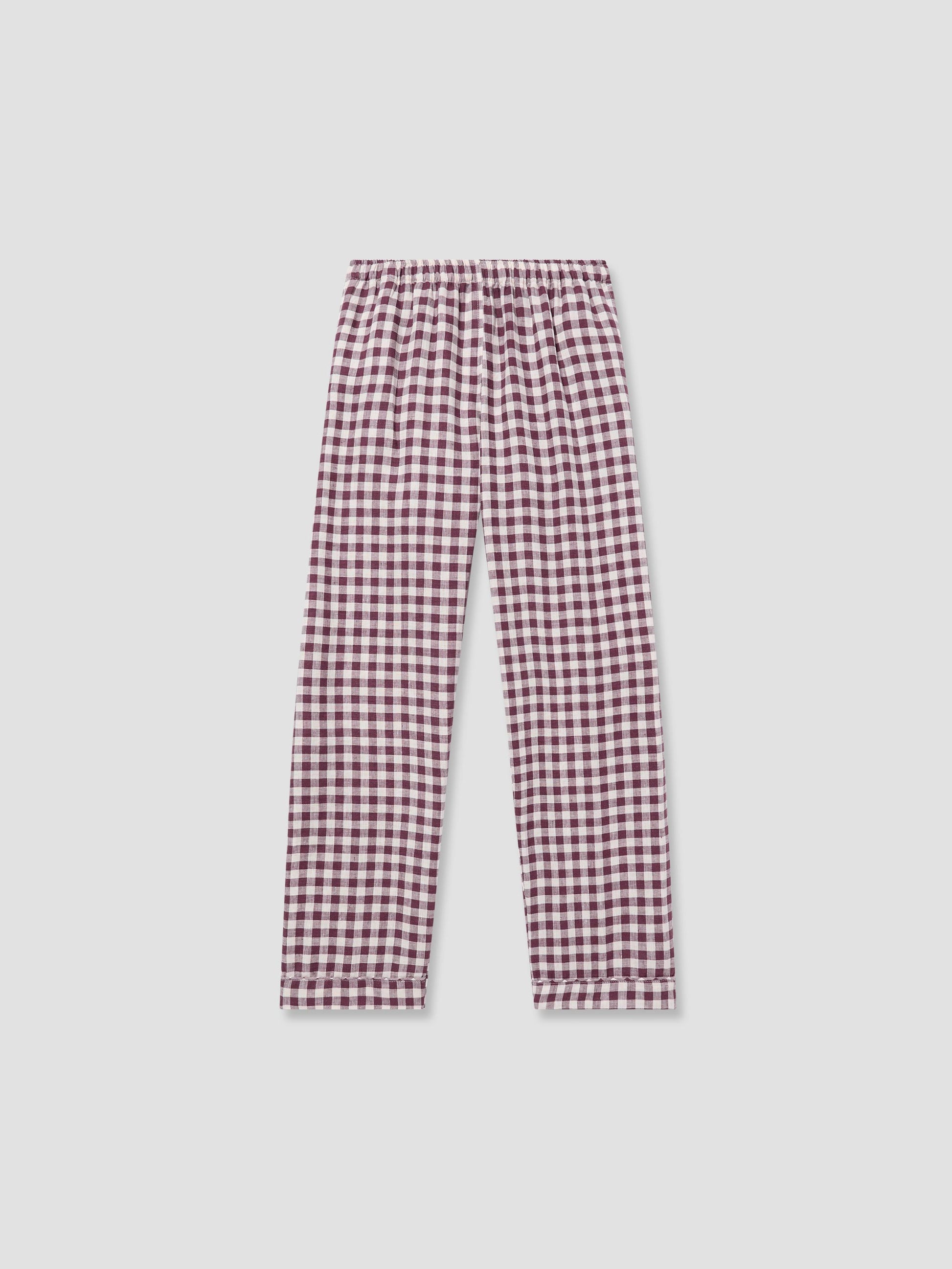 Men's Berry Gingham Pajama Pants
