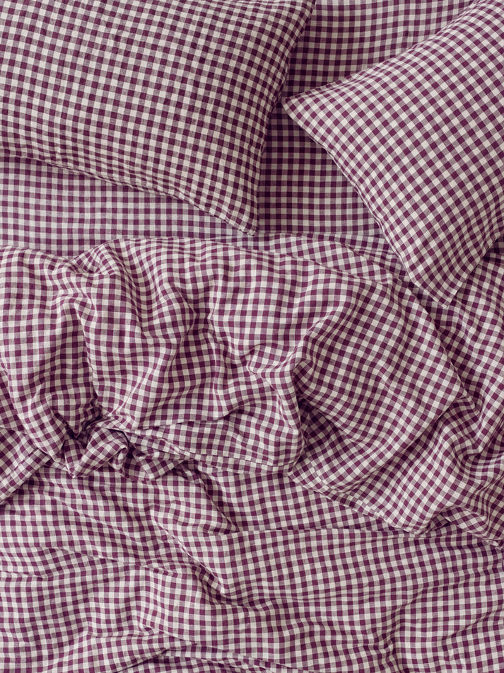 Floss Molly Bed Linen Red Pink Berry Gingham