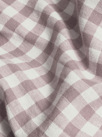 Elderberry Gingham Linen Blend Pillowcase (Pair)