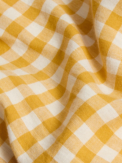 Honey Gingham Linen Blend Pillowcase (Pair)