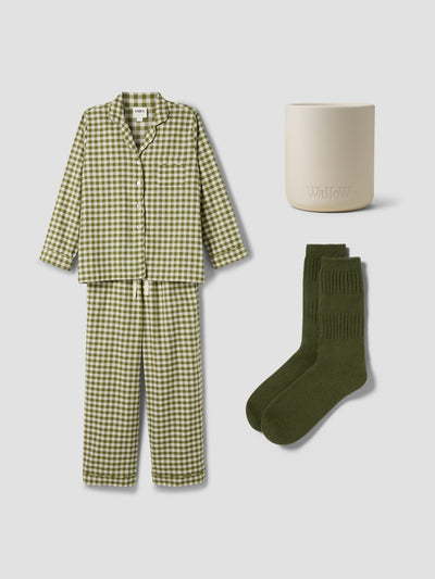 Luxury Coziness: Botanical Green Lovely Linen PJ Bundle