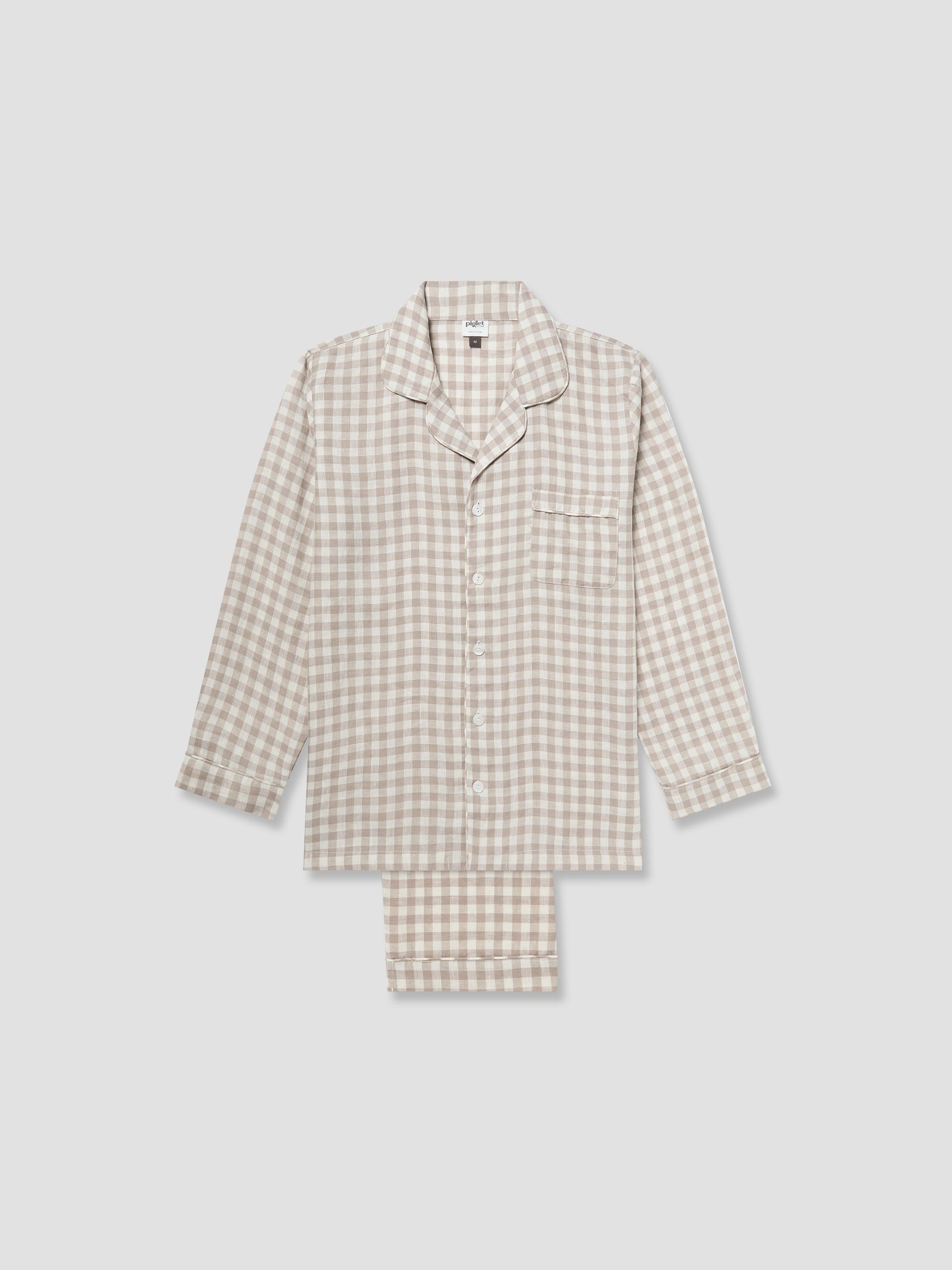Men's Mushroom Gingham Pajama Set