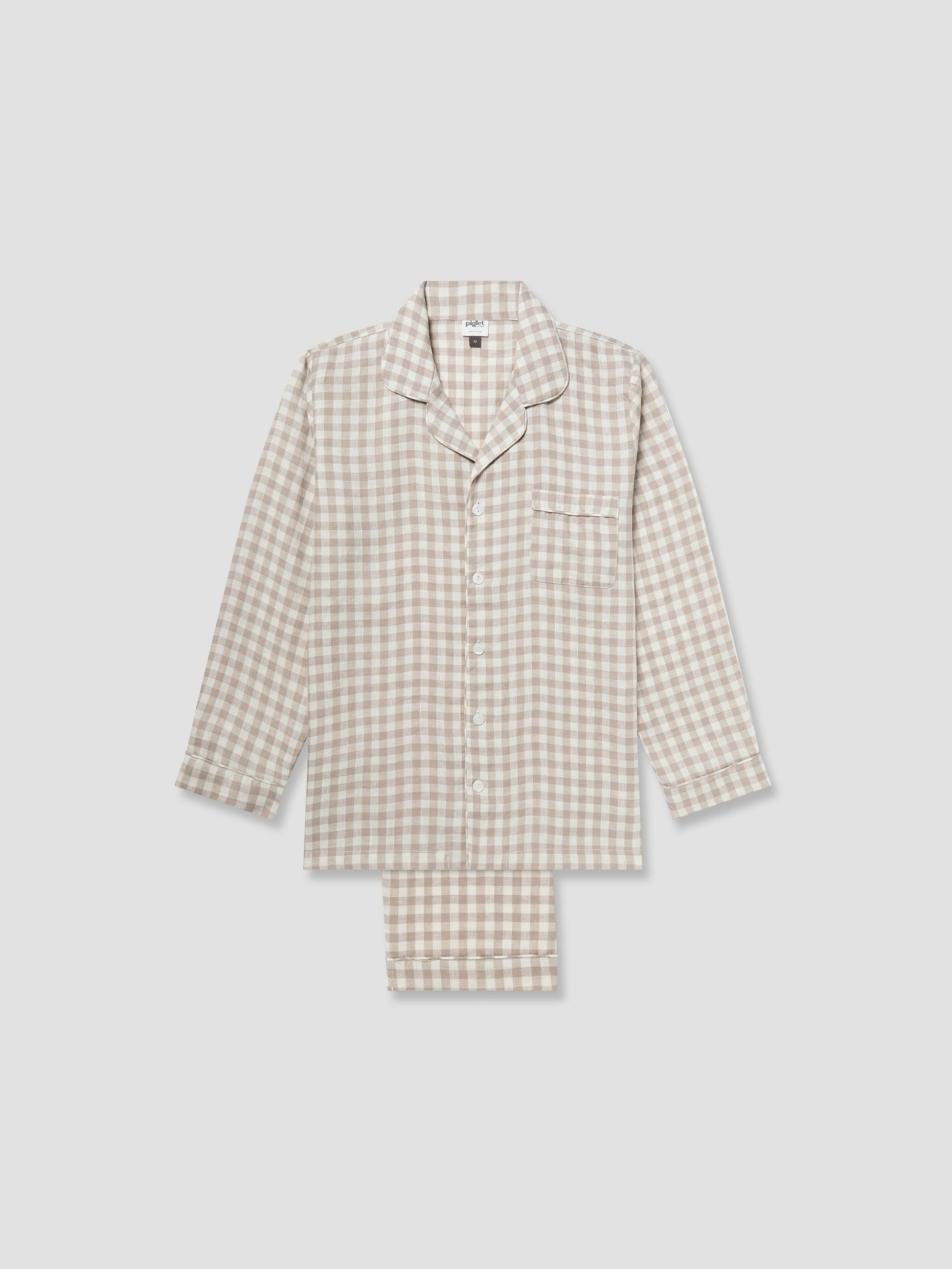 Men's Mushroom Gingham Pajama Set