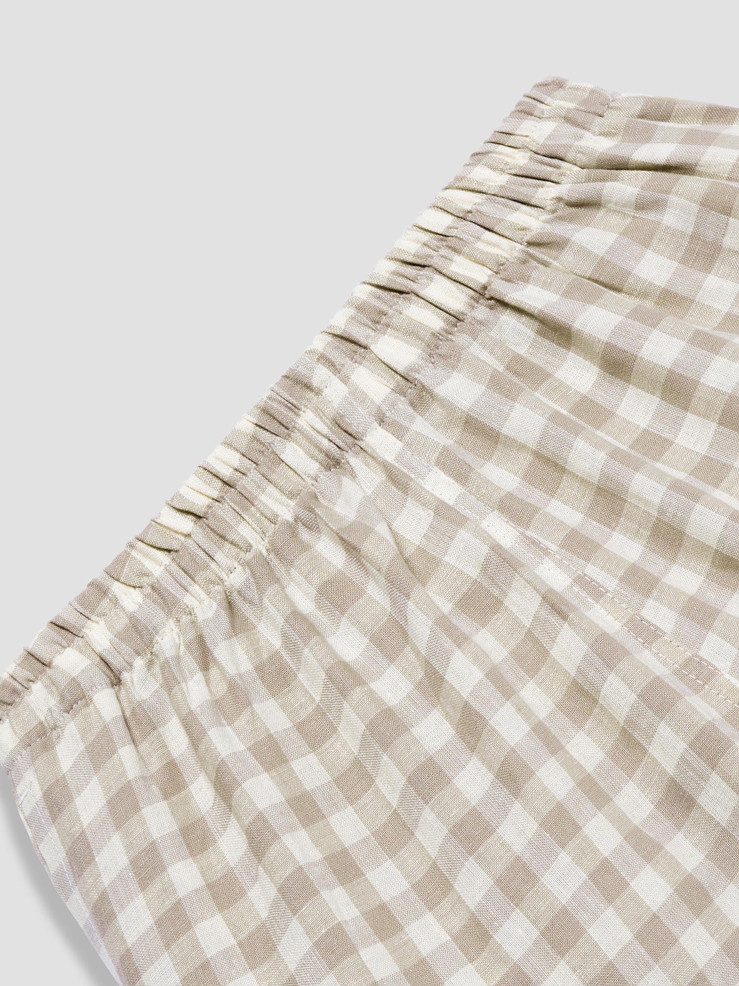 Mushroom Gingham Pajama Shorts Set