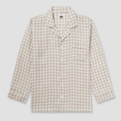 Men's Mushroom Gingham Pajama Shirt - alternate image