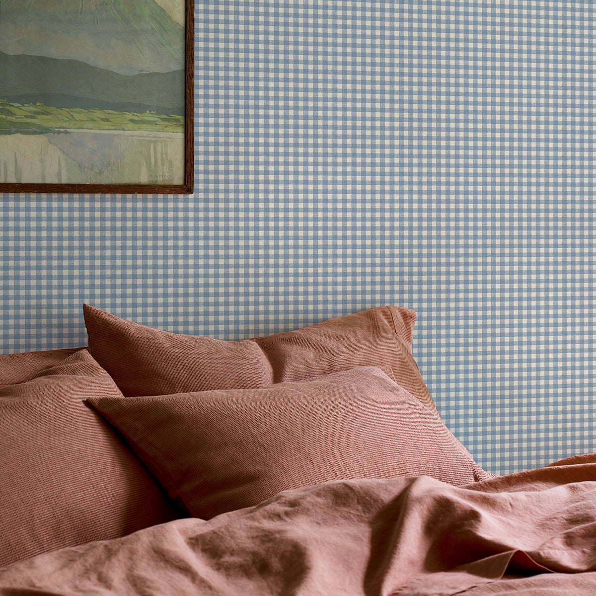 Gingham Pattern Wallpaper