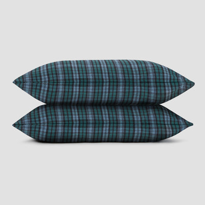 Canopy Heathcliff Plaid Flannel Cotton Pillowcase (Pair)