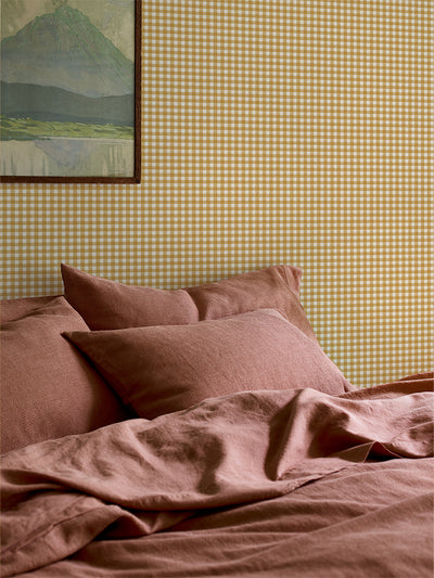 Honey Gingham Wallpaper - alternate image